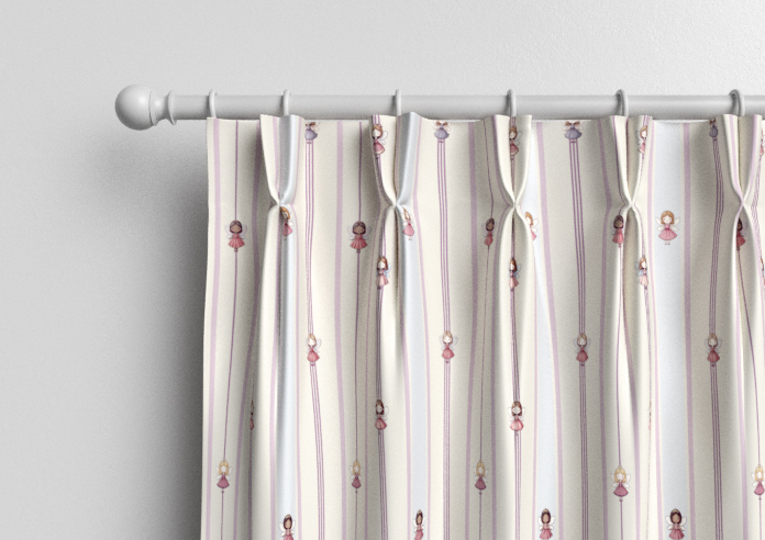 Fairy Cakes, Fairy Stripe Sponge - Made to Measure Curtains - Image 10